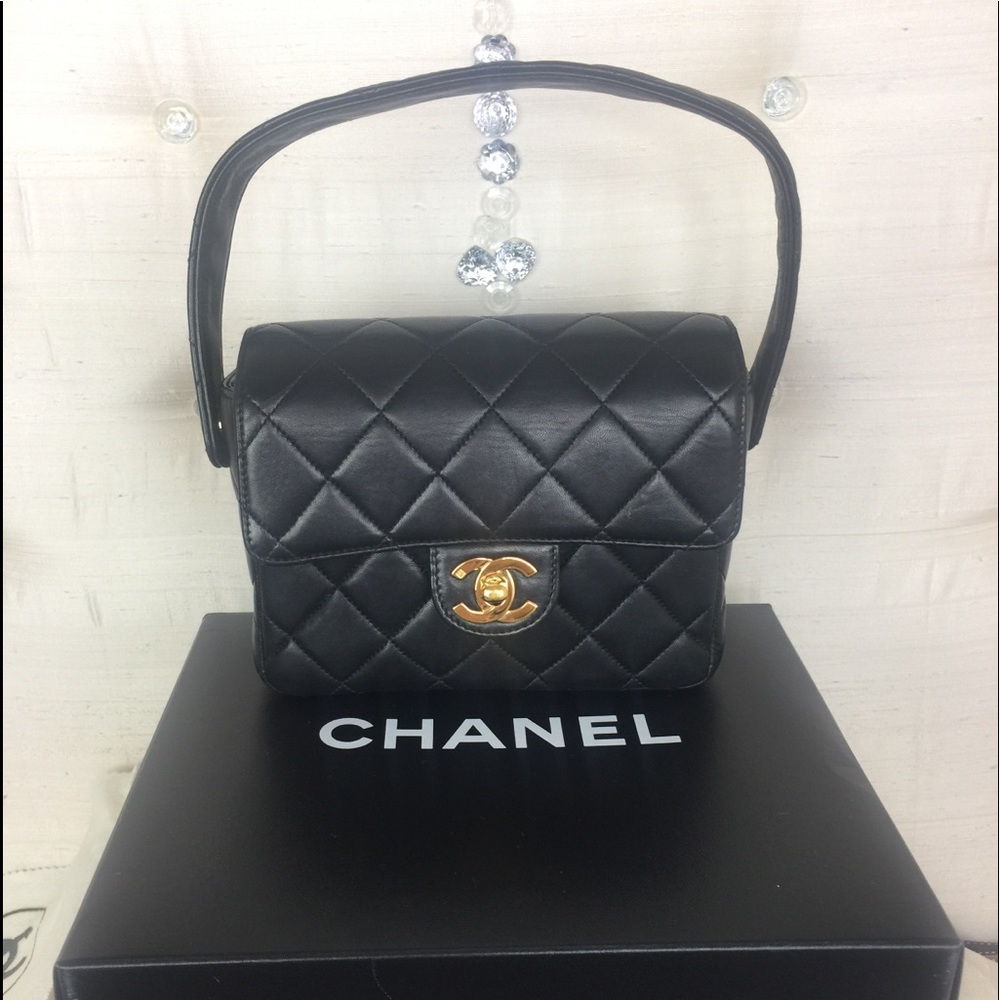 Chanel small lambskin flap bag